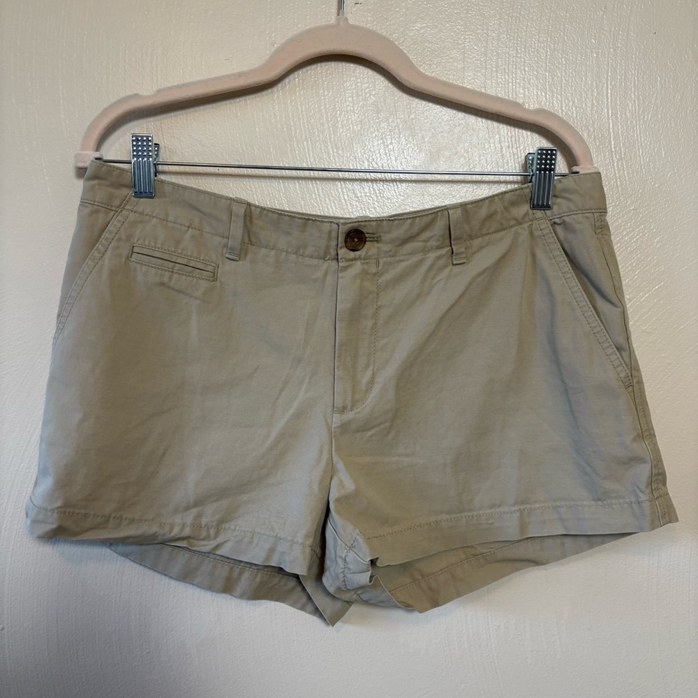 Gap Womens Shorts Chino Khaki 100% Cotton Pockets Short Tan Size 8R